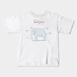 Anatomy of Elephant Kids T-Shirt